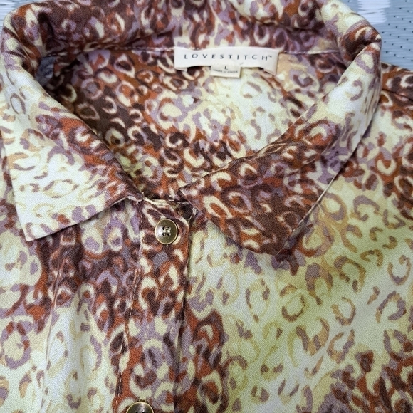 LOVESTICH Printed Belted Button  Down Dress‎ - Picture 7 of 11